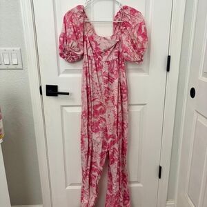Selkie Hamptons Pink Jumpsuit